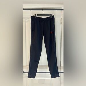adidas Black Track Pants with Red Logo